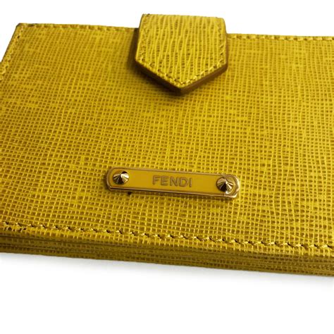 fendi card holder yellow|Fendi card holder wallet.